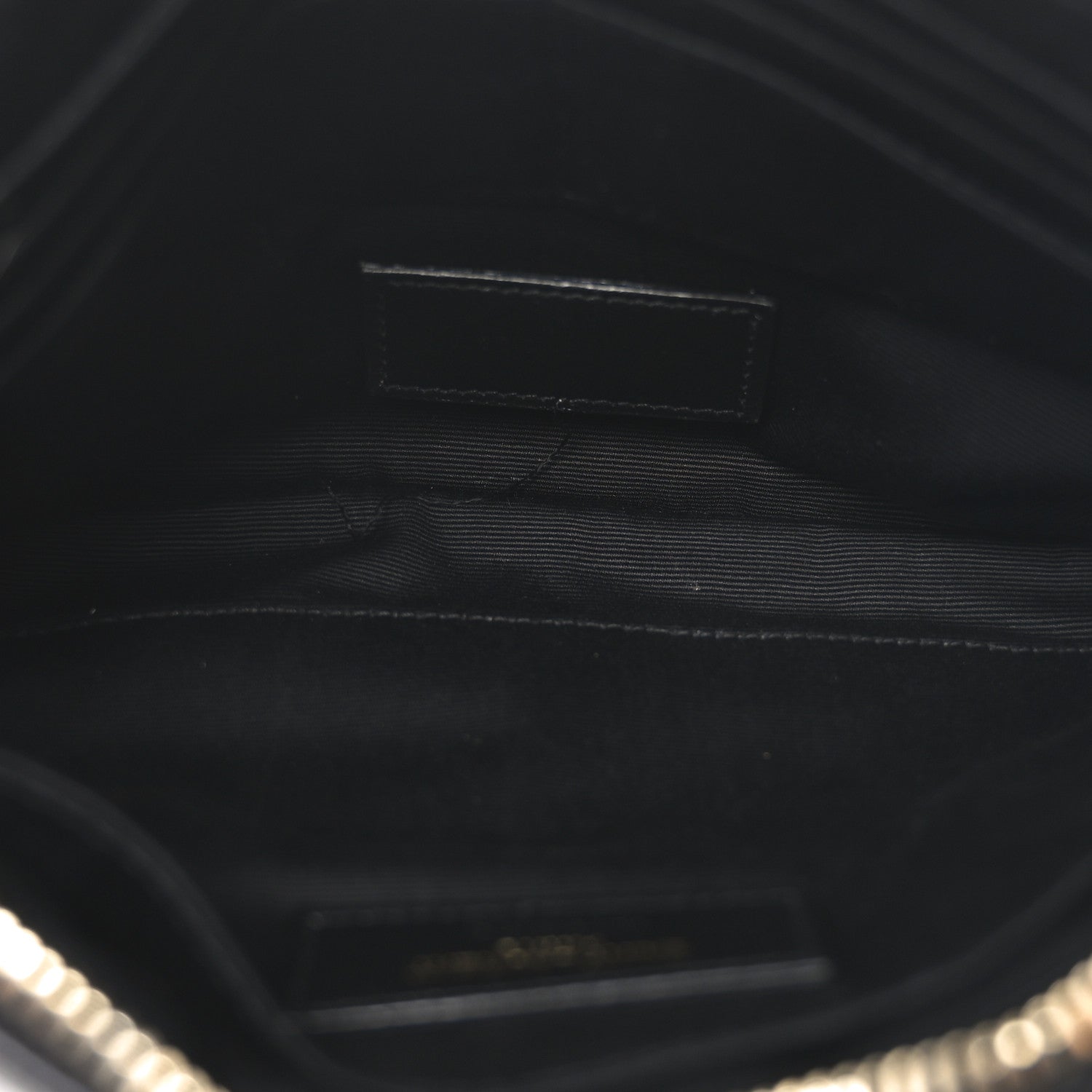 Saint Laurent Calfskin Matelasse Chevron Monogram A5 Wristlet Black 5 of 10