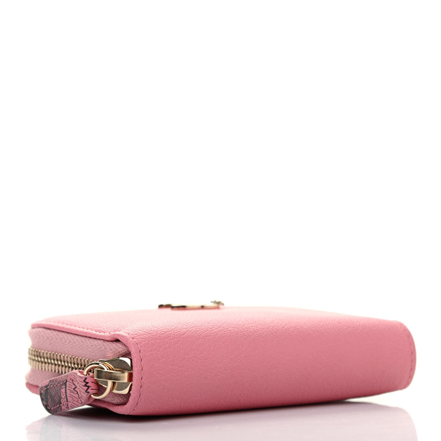 Chanel Goatskin Camellia Zip Coin Purse Pink 3 of 6