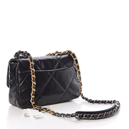 Chanel Goatskin Quilted Medium 19 Flap Black 3 of 10