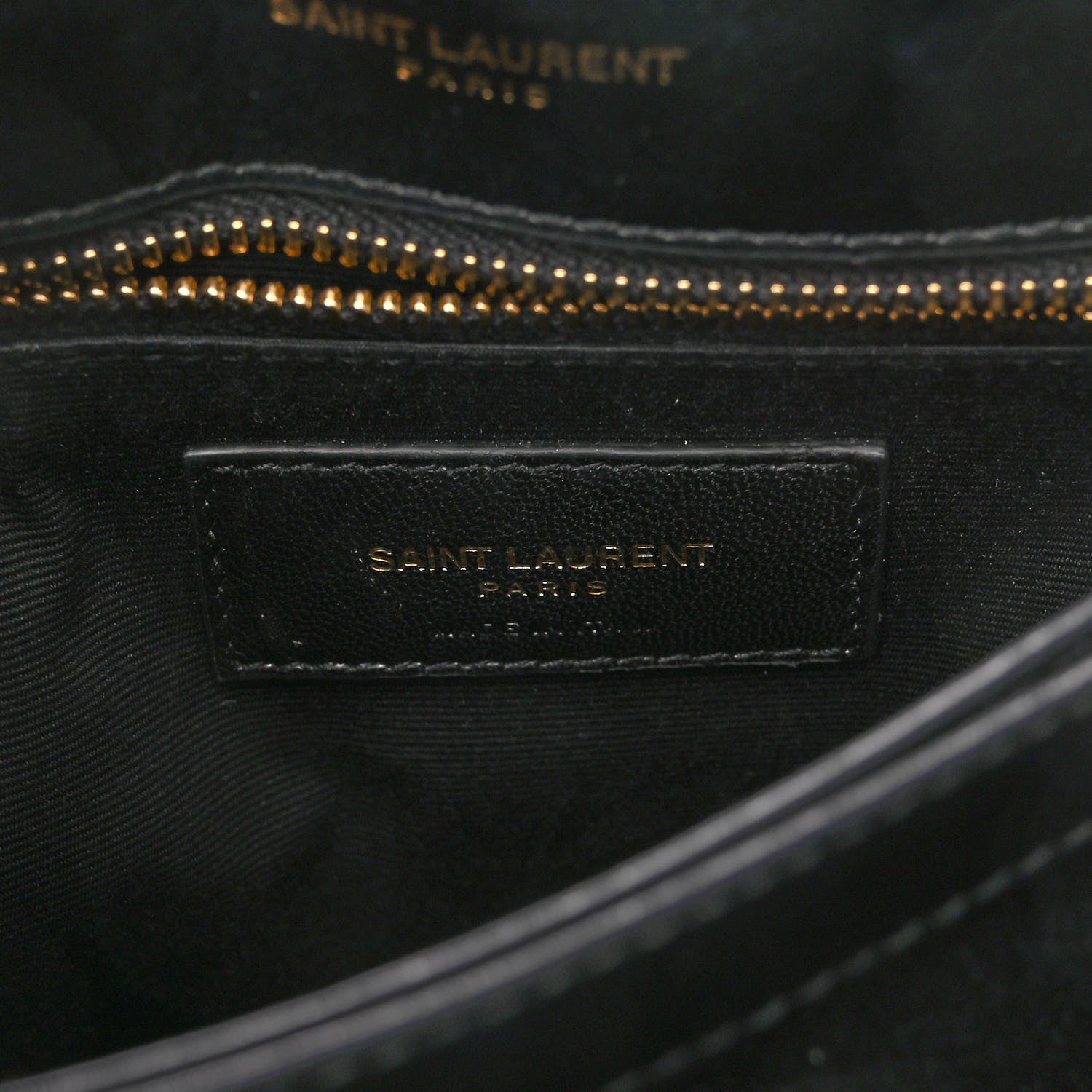 Saint Laurent Velvet Y Quilted Monogram Toy Loulou Chain Satchel French Black 6 of 10