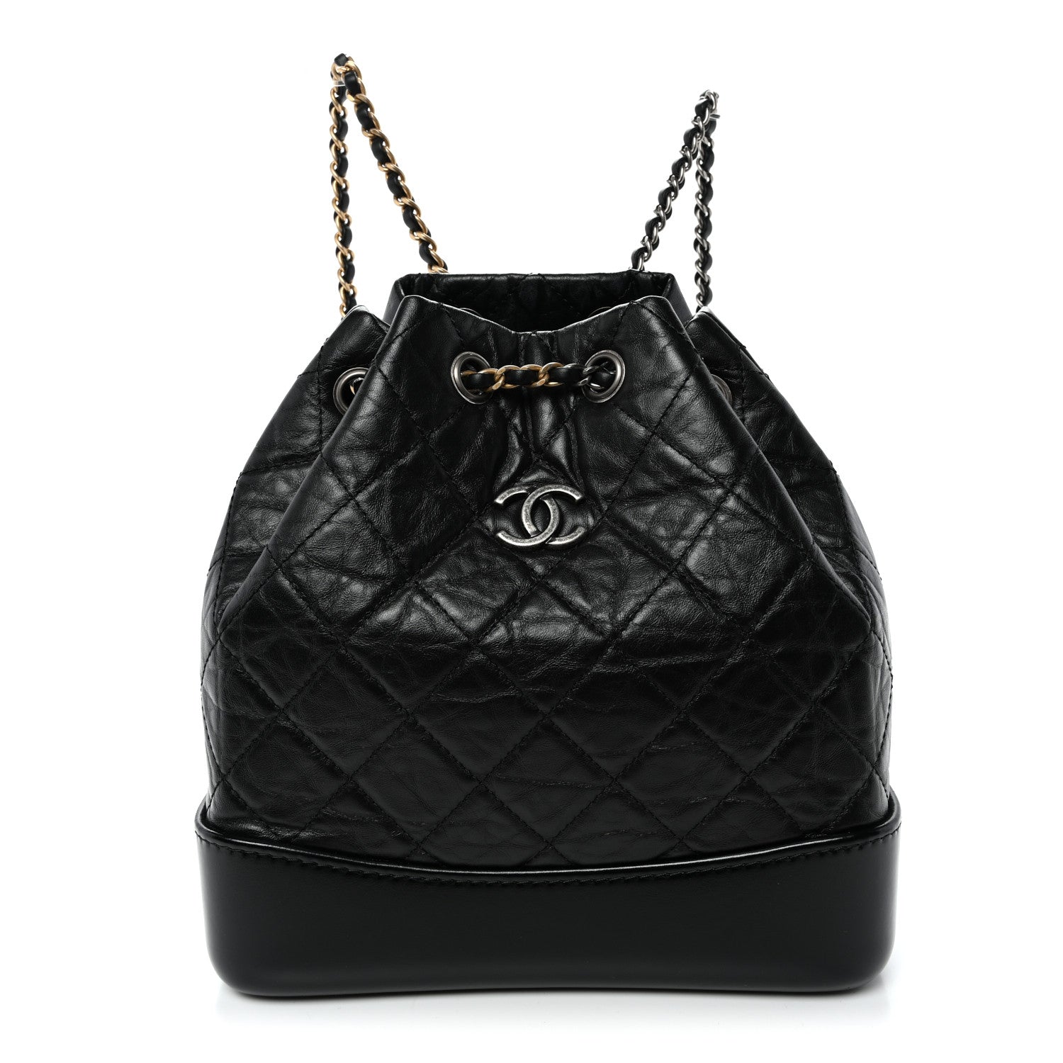 Chanel Aged Calfskin Quilted Small Gabrielle Backpack Black 1 of 9