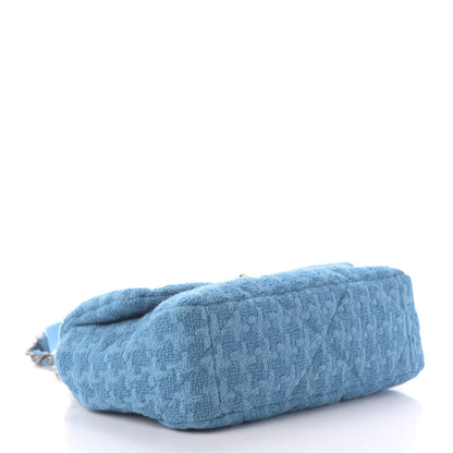 Chanel Tweed Quilted Medium 19 Flap Turquoise 4 of 11