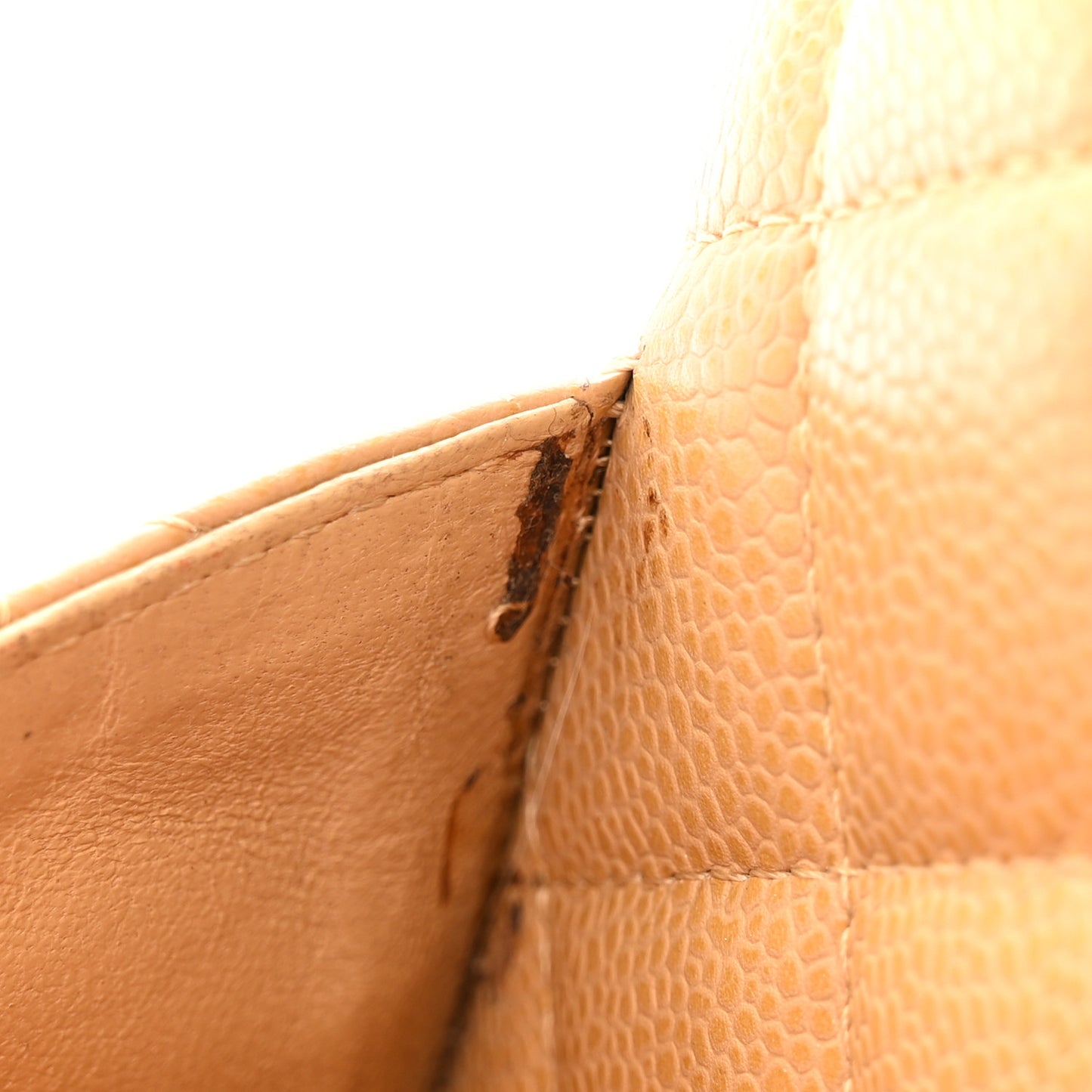 Caviar Quilted Large Bowler Bag Beige