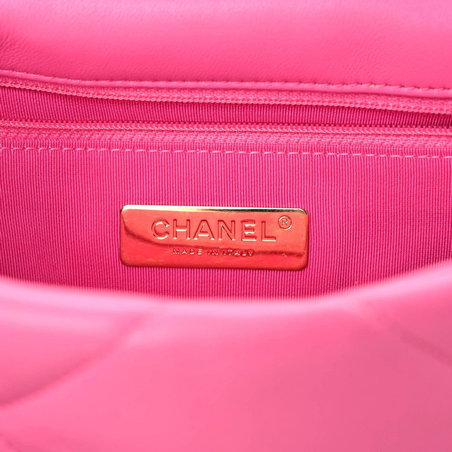 Lambskin Quilted Medium Chanel 19 Flap Pink