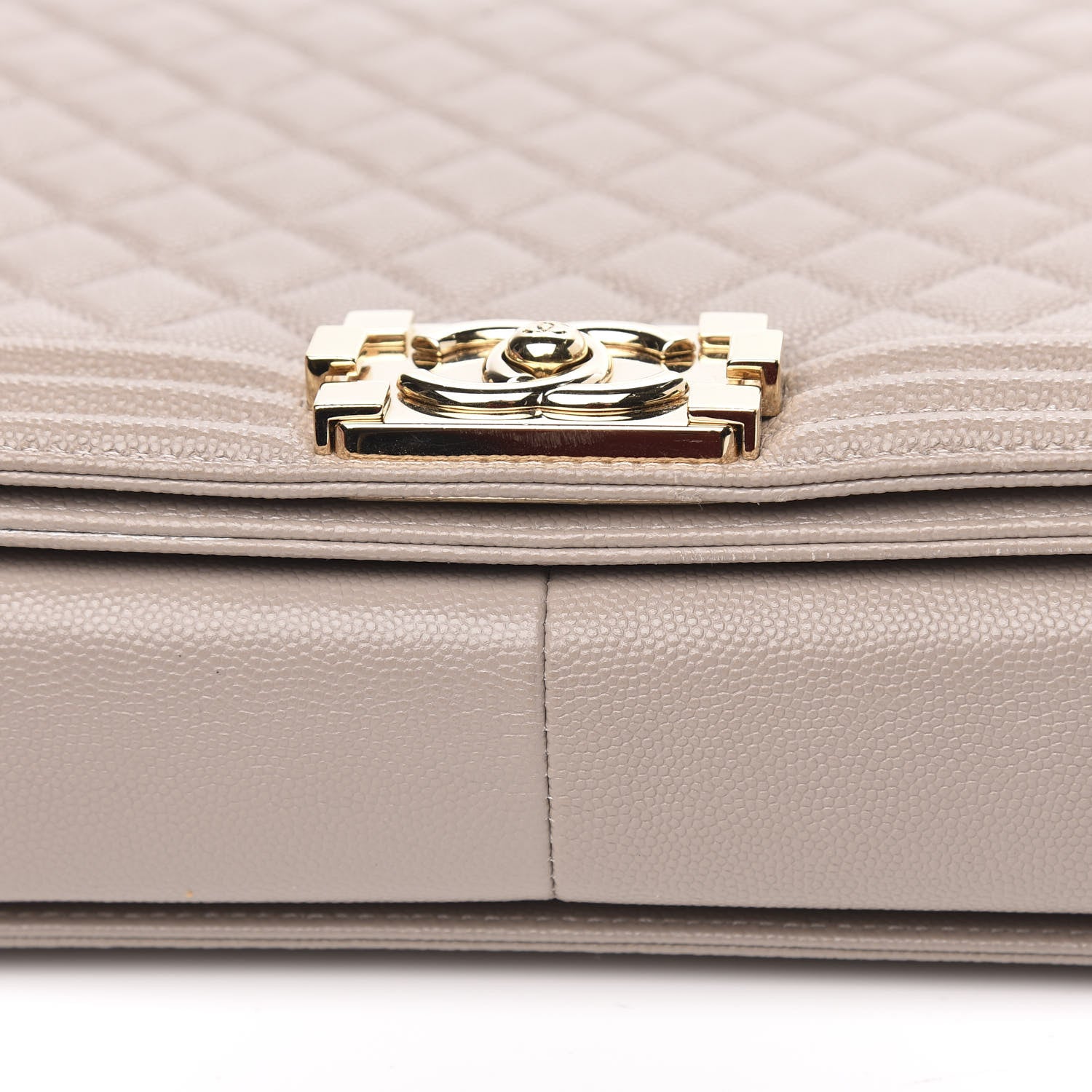 Chanel Caviar Quilted Large Boy Flap Beige 10 of 11