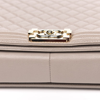 Chanel Caviar Quilted Large Boy Flap Beige 10 of 11