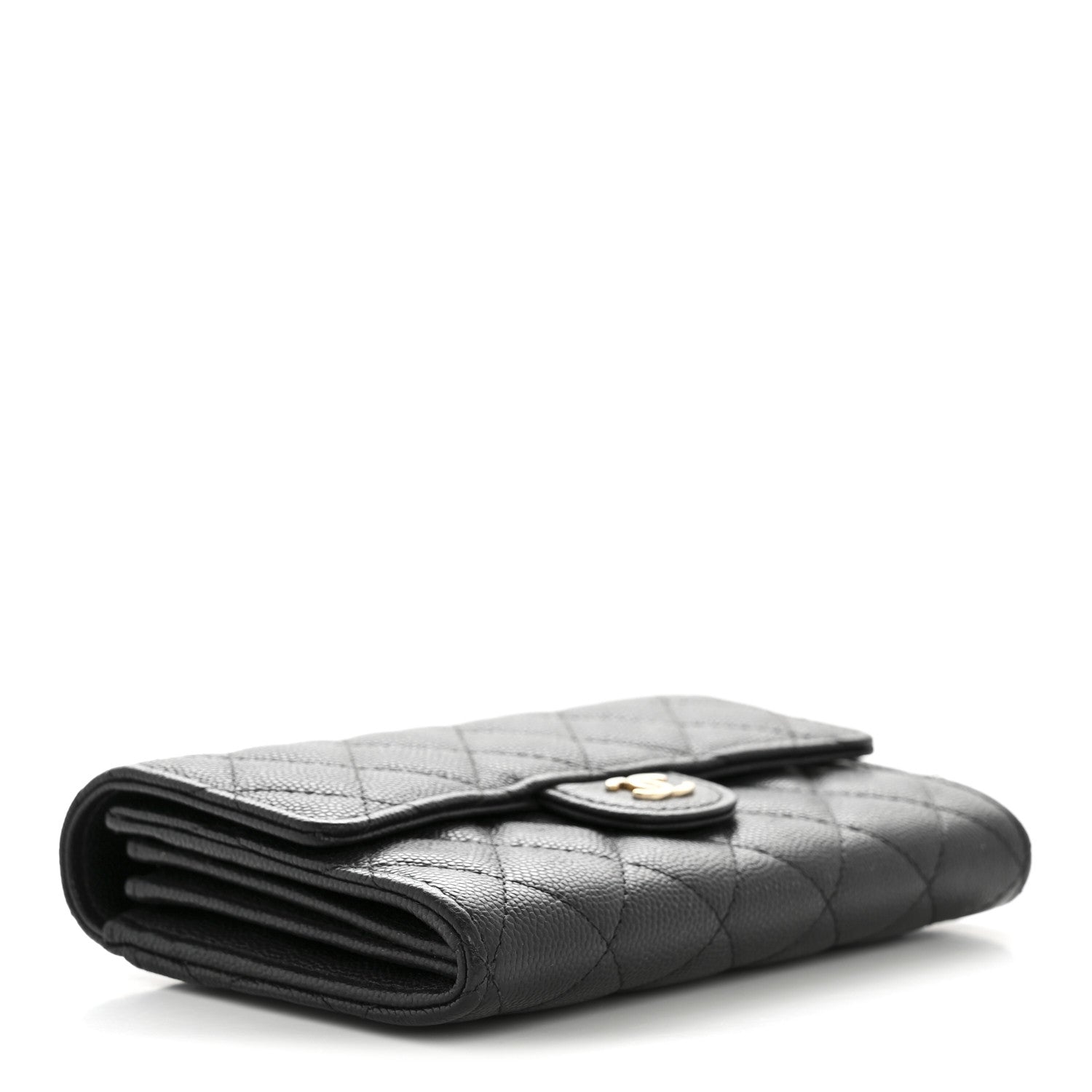 Chanel Caviar Quilted Medium Flap Wallet Black 4 of 12