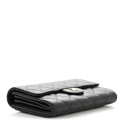 Chanel Caviar Quilted Medium Flap Wallet Black 4 of 12