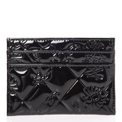 Chanel Patent Calfskin Lucky Symbols Card Holder Case Black 1 of 8