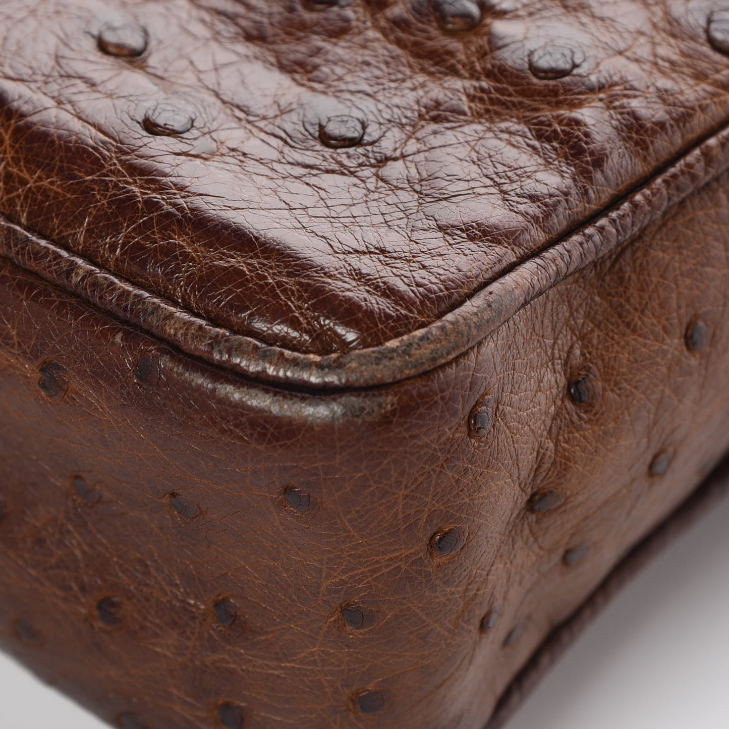 Ostrich Tassel Camera Case Brown