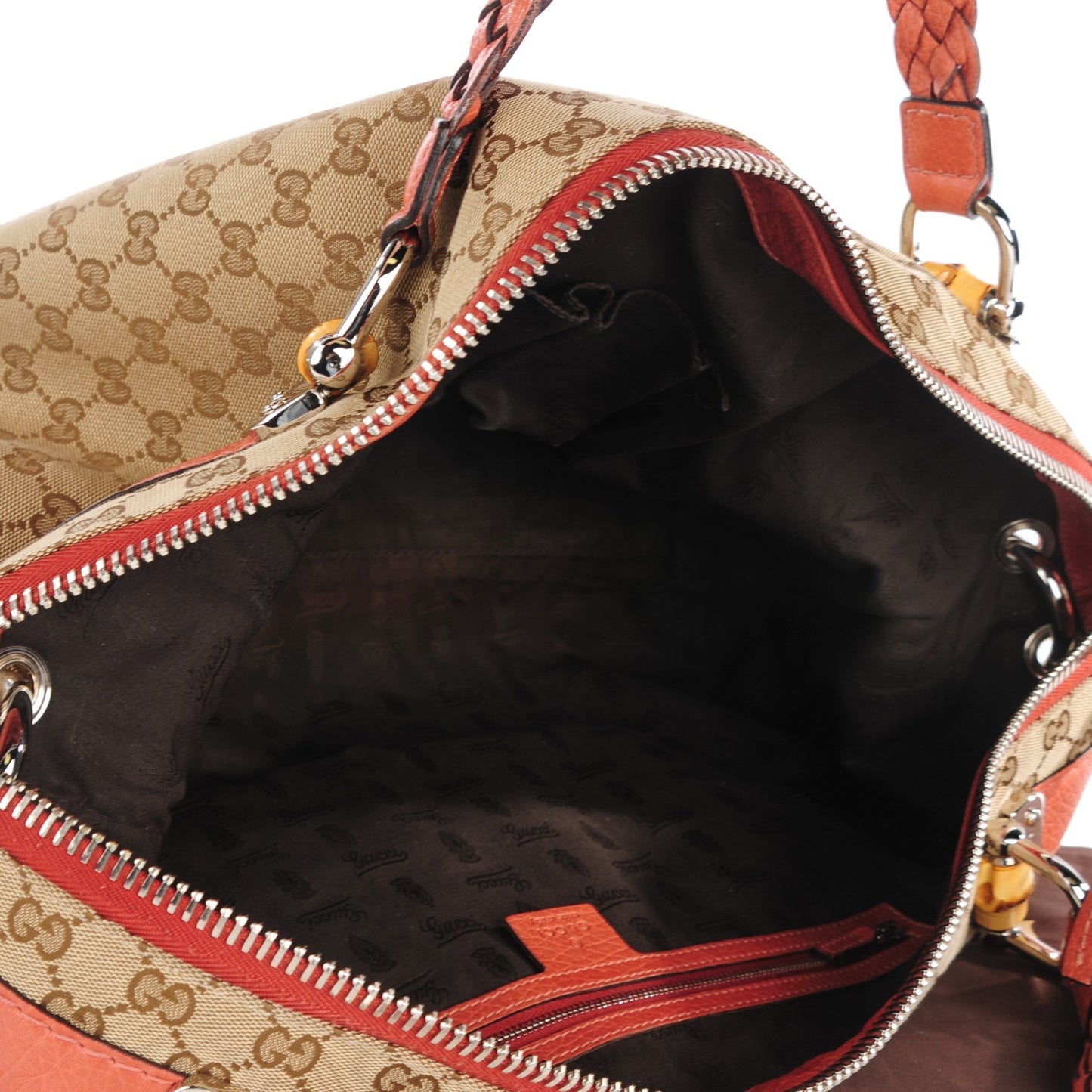 Monogram Medium Bamboo Bar Tote Orange