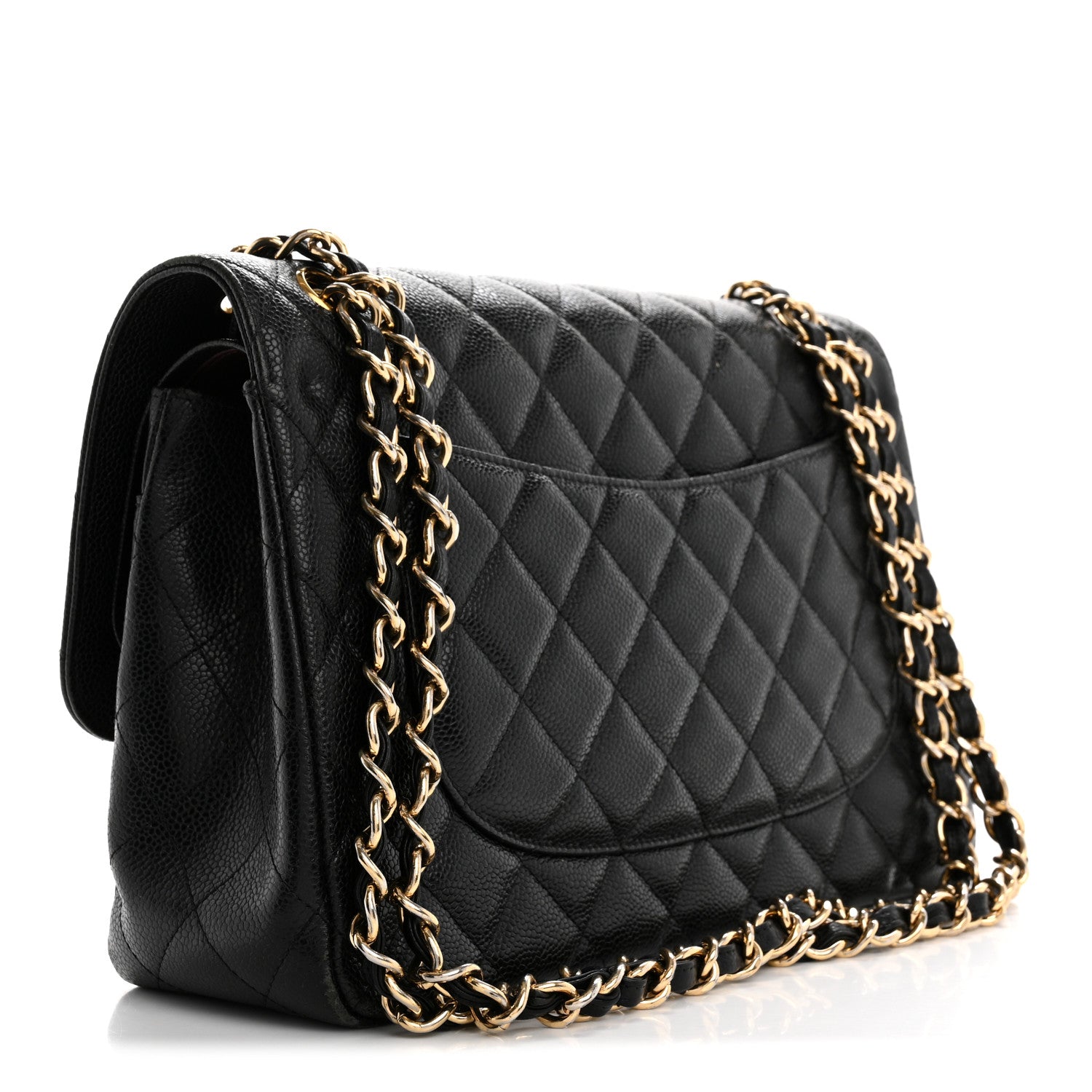 Chanel Caviar Quilted Jumbo Double Flap Black 3 of 15