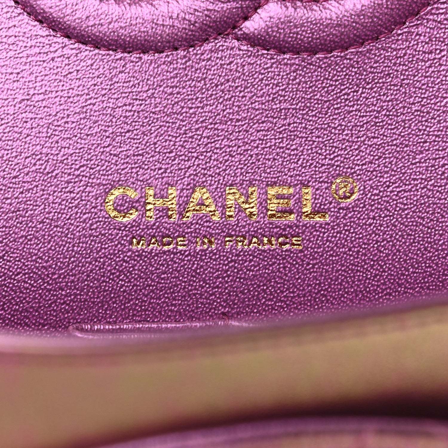 Chanel Iridescent Lambskin Quilted Medium Double Flap Purple 8 of 9