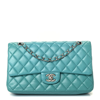 Chanel Lambskin Quilted Medium Double Flap Turquoise 1 of 4