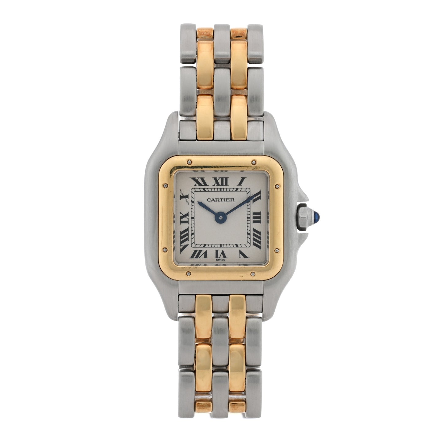 Stainless Steel 18K Yellow Gold 22mm Panthere Quartz Watch