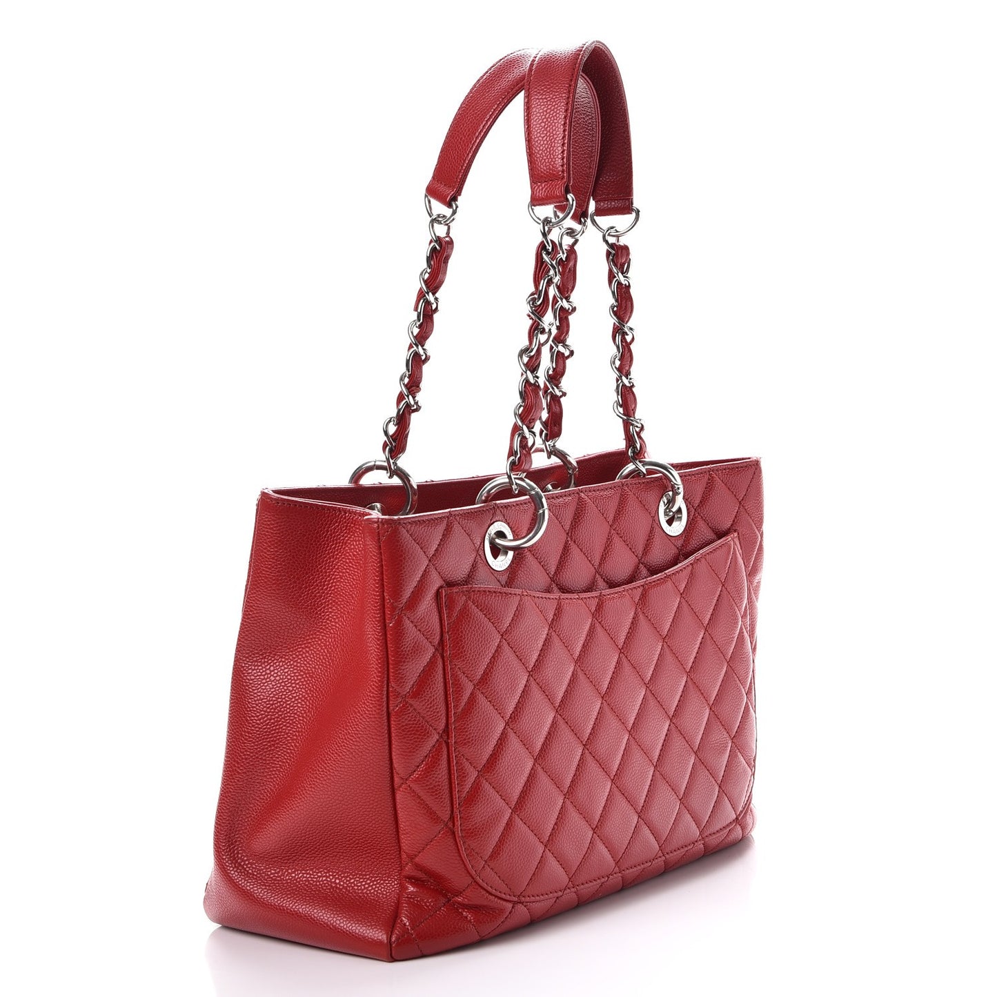 Caviar Quilted Grand Shopping Tote GST Red