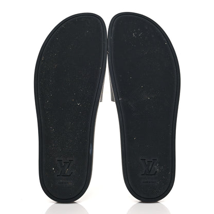 Louis Vuitton Rubber Monogram Eclipse Mens Waterfront Mules 11 Black 5 of 7