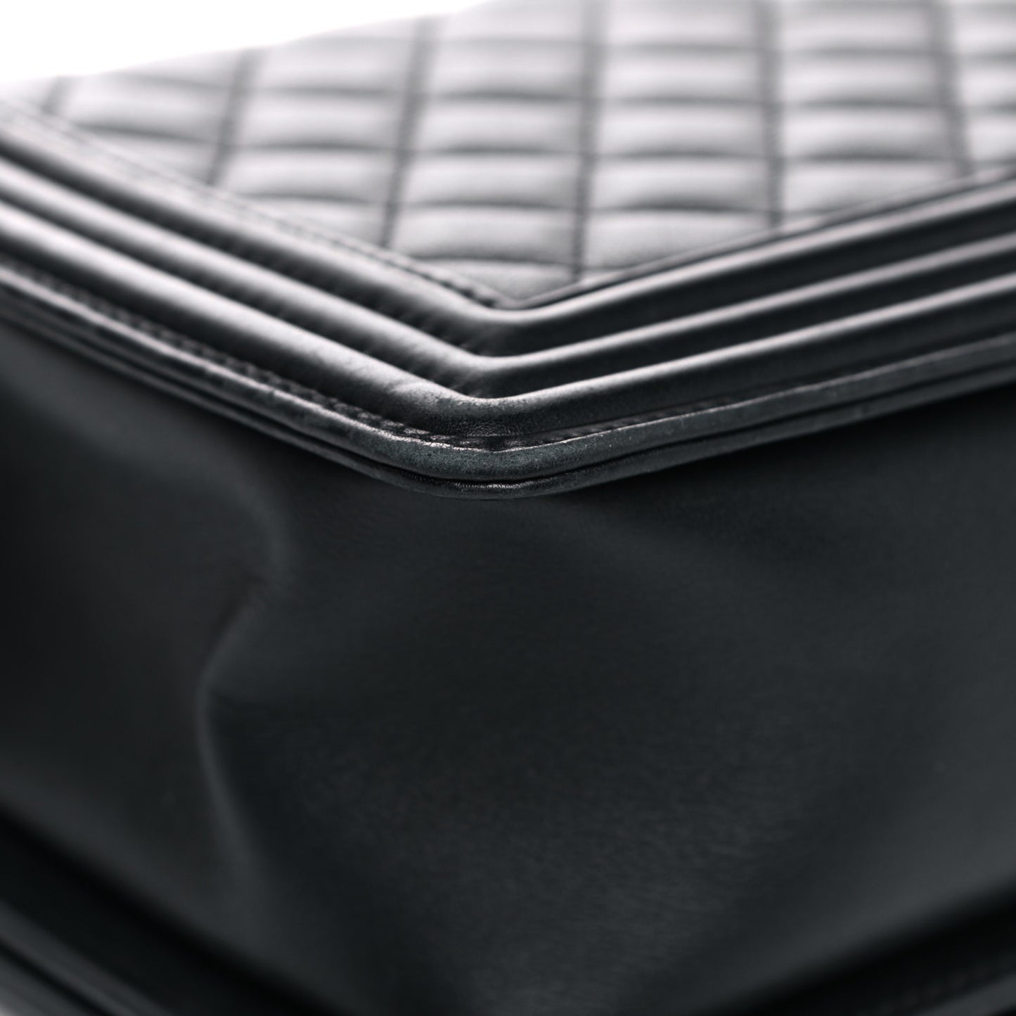 Calfskin Quilted New Medium Boy Flap Black