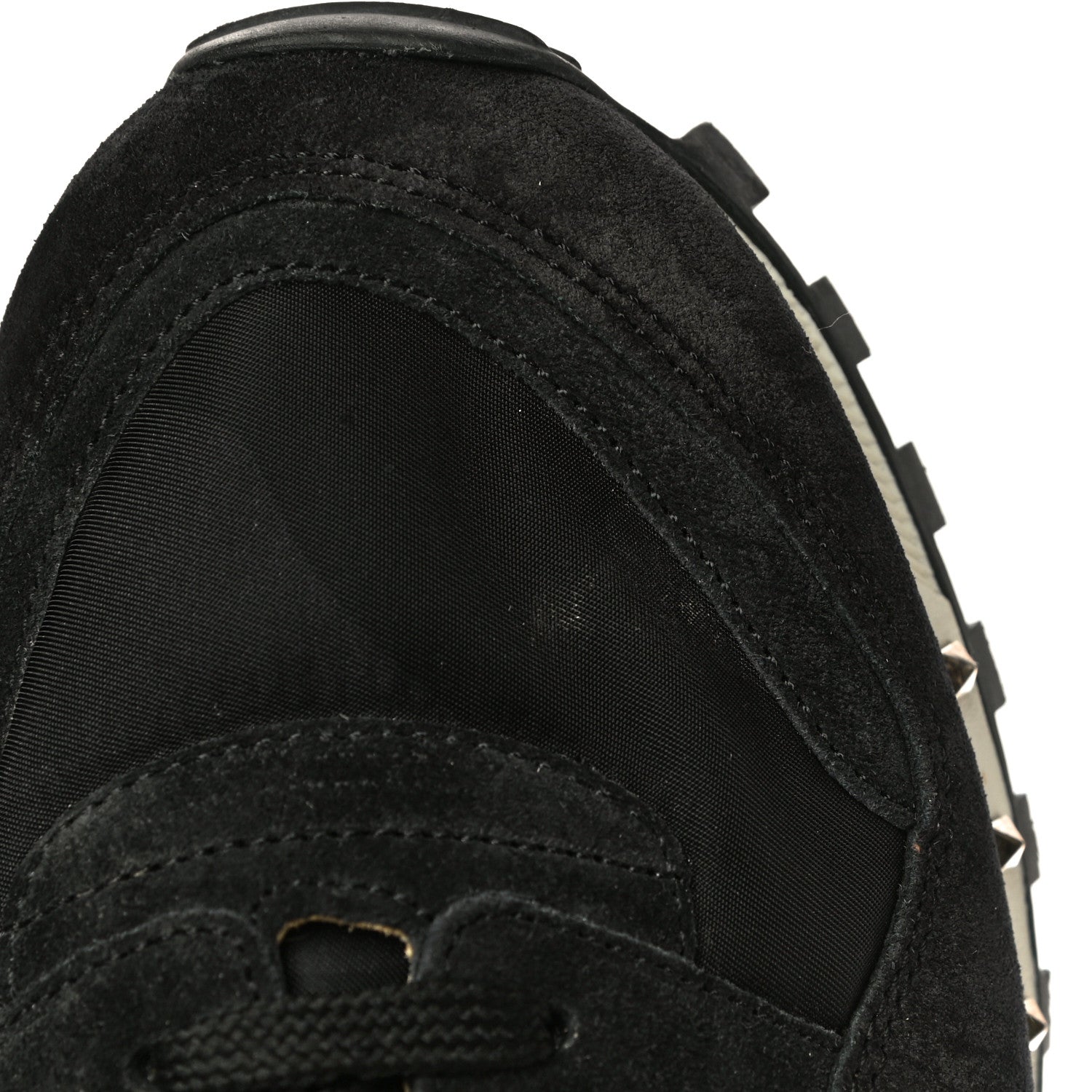 Valentino Garavani Suede Nylon Camouflage Womens Soul Rockstud Sneakers 41 Black 10 of 13