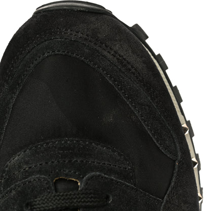 Valentino Garavani Suede Nylon Camouflage Womens Soul Rockstud Sneakers 41 Black 10 of 13