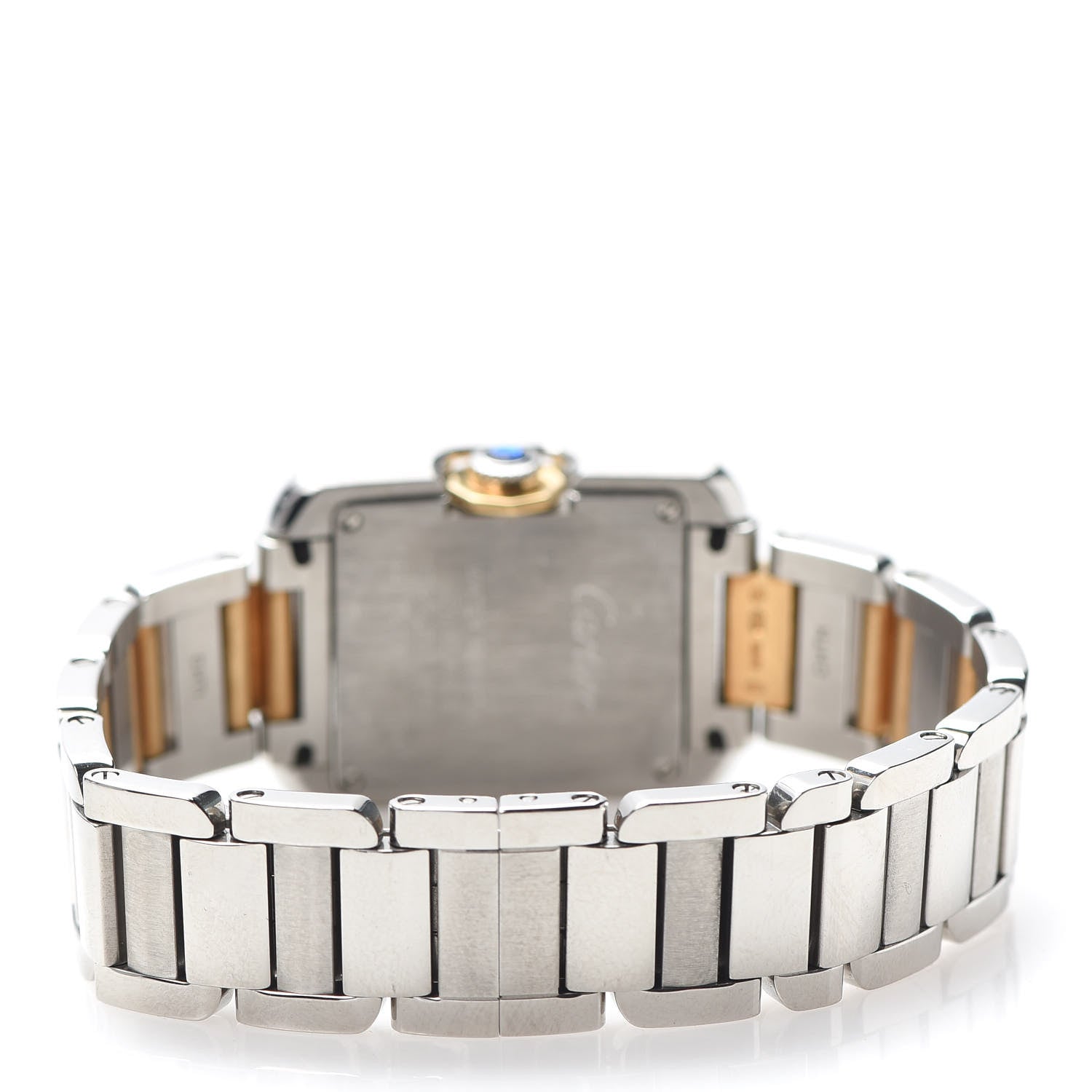 Cartier Stainless Steel 18K Yellow Gold 23mm Tank Anglaise Quartz Watch 4 of 7