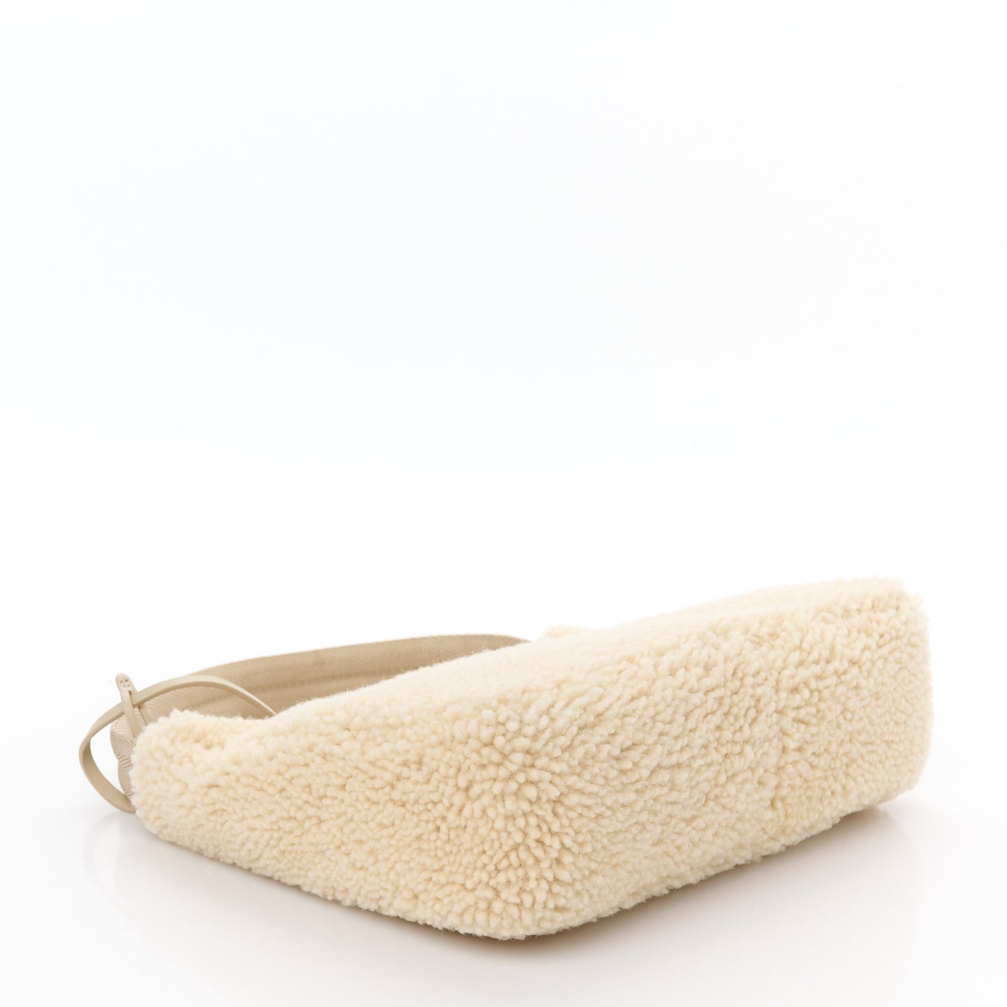 Shearling Mini Re-Edition 2000 Bag Ecru