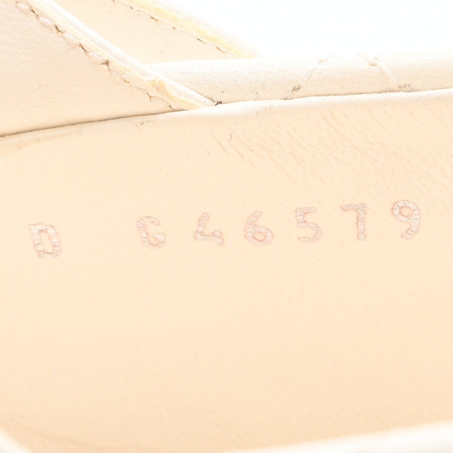 Lambskin Quilted Mary Jane Flats 41 White Black