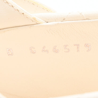 Chanel Lambskin Quilted Mary Jane Flats 41 White Black 9 of 10