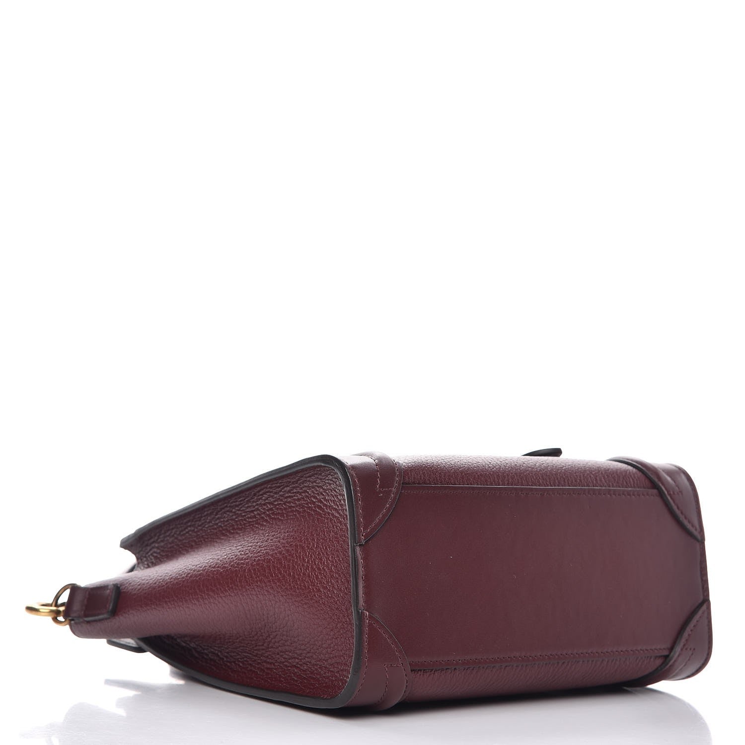 Celine Smooth Calfskin Goatskin Nano Luggage Burgundy 4 of 9