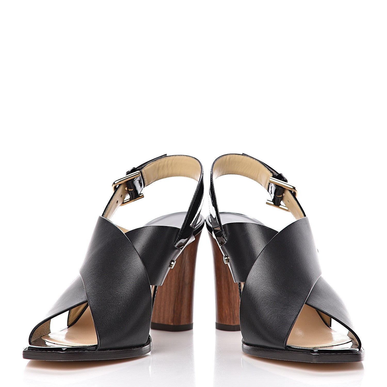 Jimmy Choo Mix Vachetta Patent AIX 85 Sandals 39 Black 5 of 11