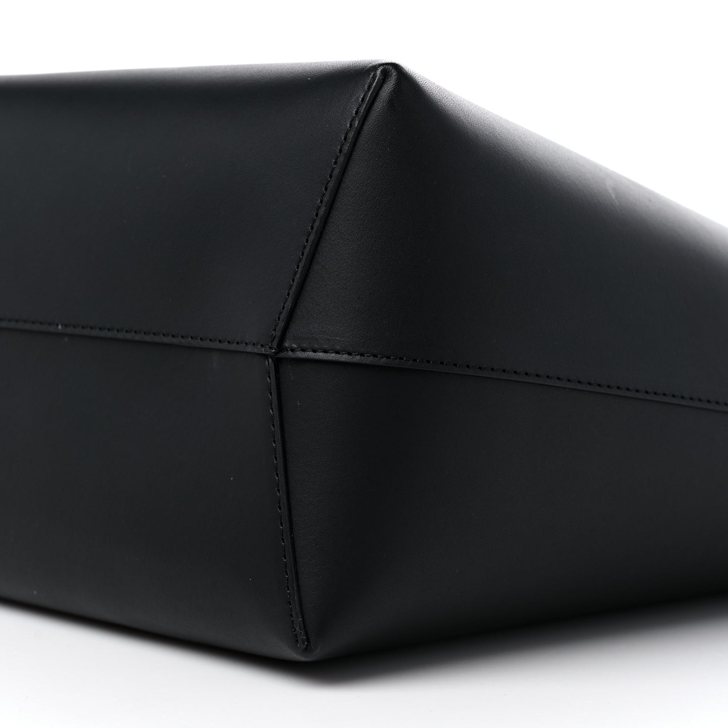 Calfskin Large Shopping Tote Black Flamma