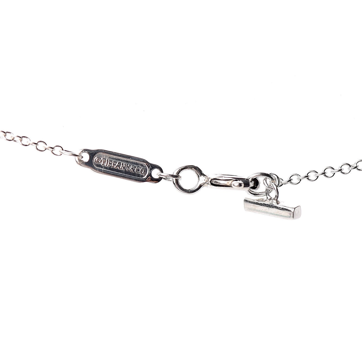Sterling Silver Large T Smile Pendant Necklace