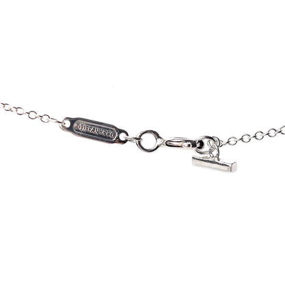 Tiffany Sterling Silver Large T Smile Pendant Necklace 5 of 5