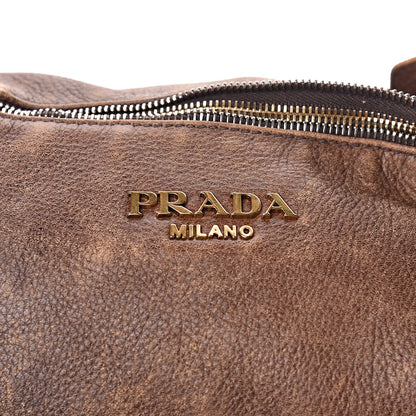 Prada Deerskin Tamponato Hobo Brown 8 of 14
