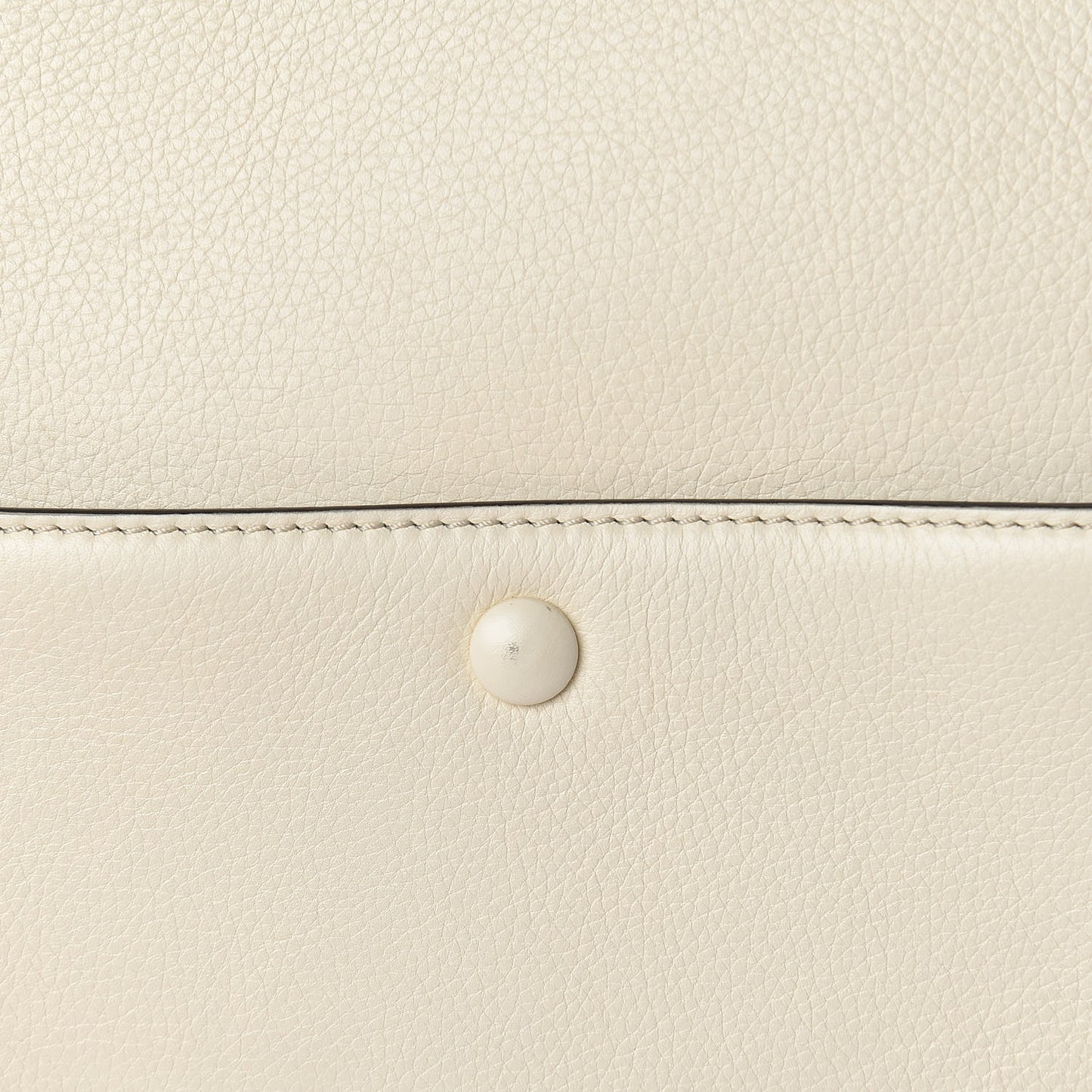 Grained Calfskin Medium Edge Shoulder Bag Cream