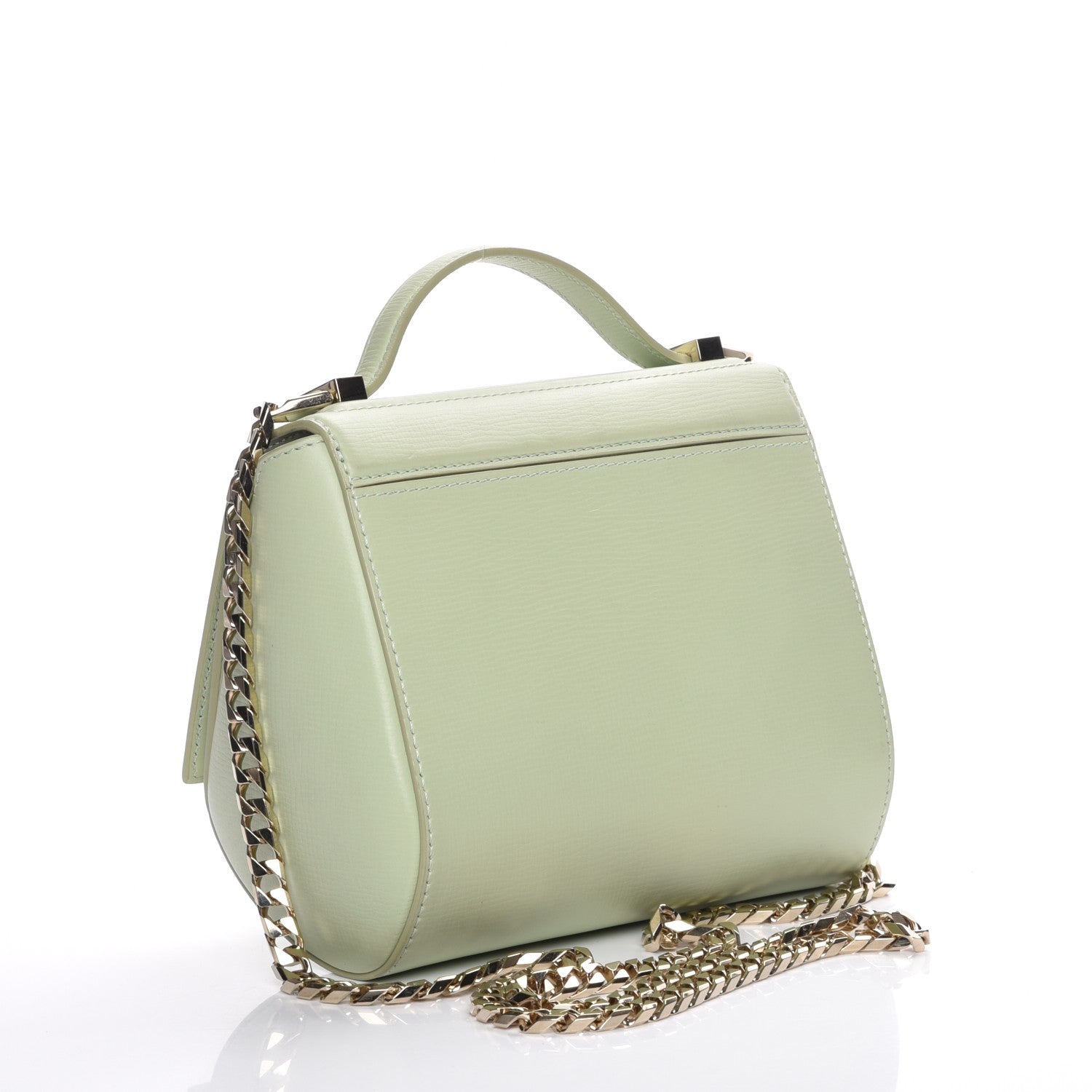 Givenchy Textured Calfskin Mini Pandora Box Chain Crossbody Bag Aqua Green 3 of 7
