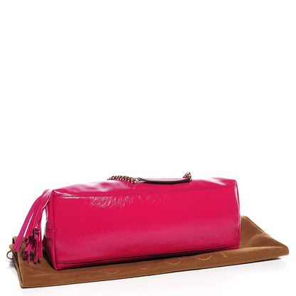 Gucci Vernice Naplack Medium Soho Chain Shoulder Bag Bright Bouganville 4 of 9