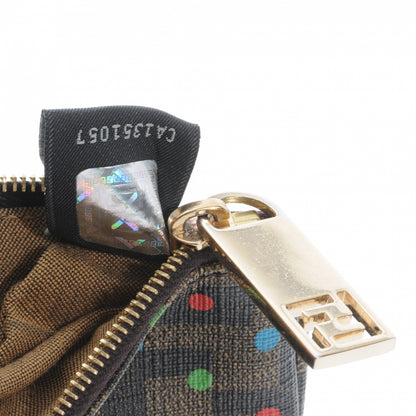 Fendi Zucca Spalmati Polka Dot Coin Pouch Key Case Tobacco Multicolor 6 of 7