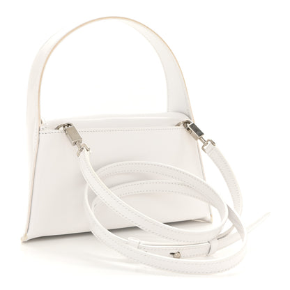 Salvatore Ferragamo Brushed Calfskin Mini Geometric Prisma Shoulder Bag Optic White 3 of 11