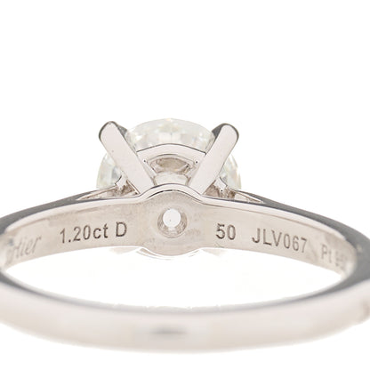 Cartier Platinum Diamond 1.20ct 1895 Solitaire Engagement Ring 50 5.25 4 of 6