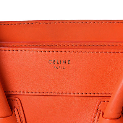 Celine Smooth Calfskin Mini Luggage Orange 7 of 12