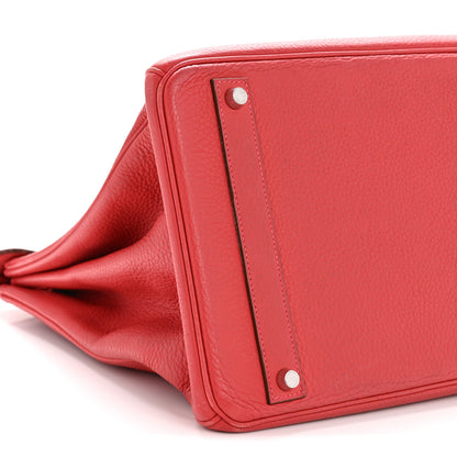 Hermes Taurillon Clemence Birkin 40 Rouge Venetian 8 of 15
