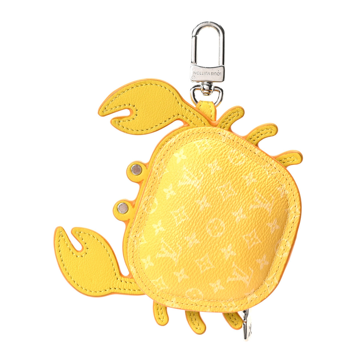 Monogram Crab Bag Charm Yellow