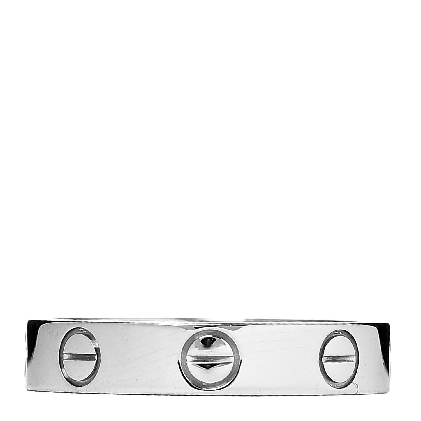 18K White Gold 3.5mm LOVE Wedding Band Ring 50 5.25