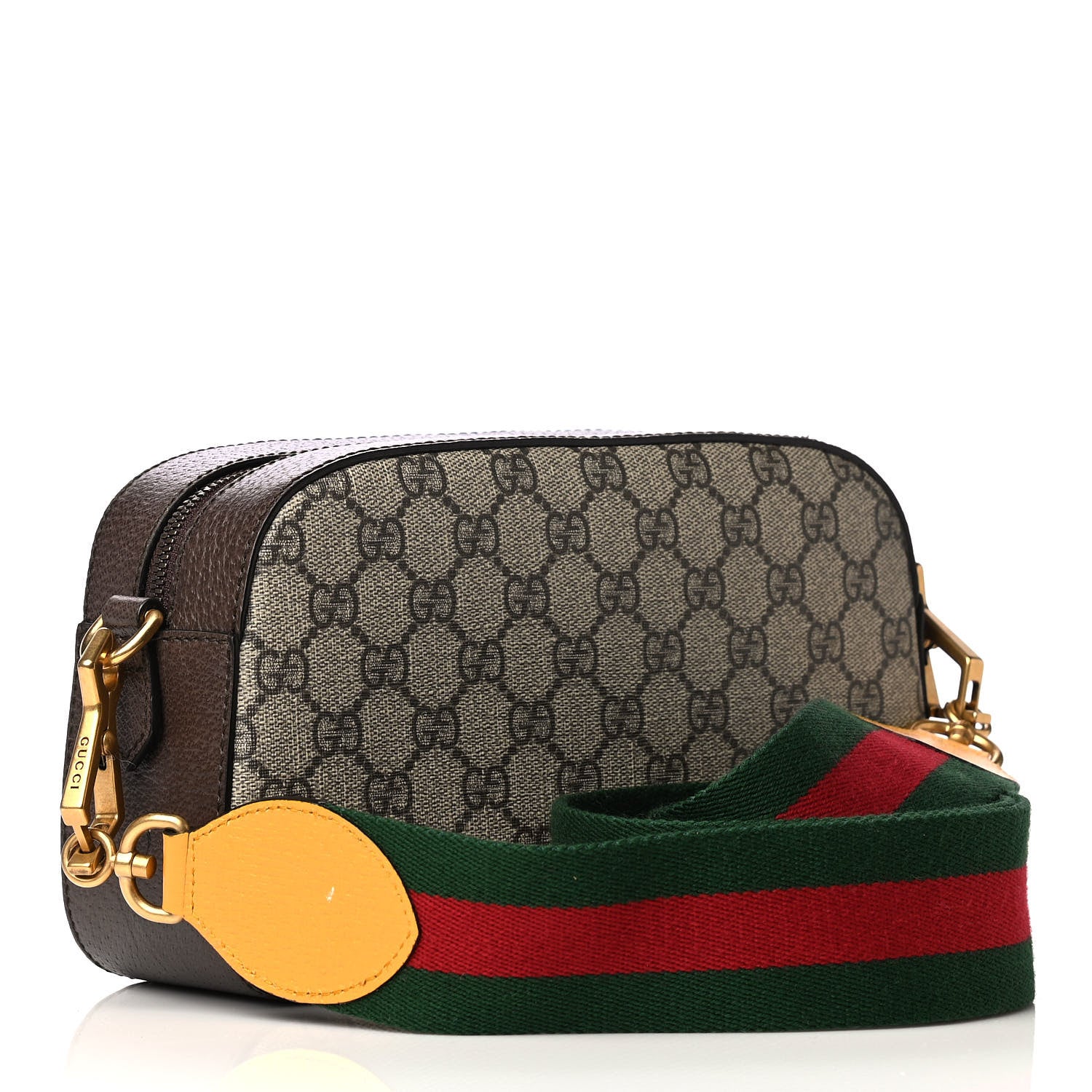 Gucci GG Supreme Monogram Web Neo Vintage Shoulder Bag Beige New Acero Crop 2 of 4