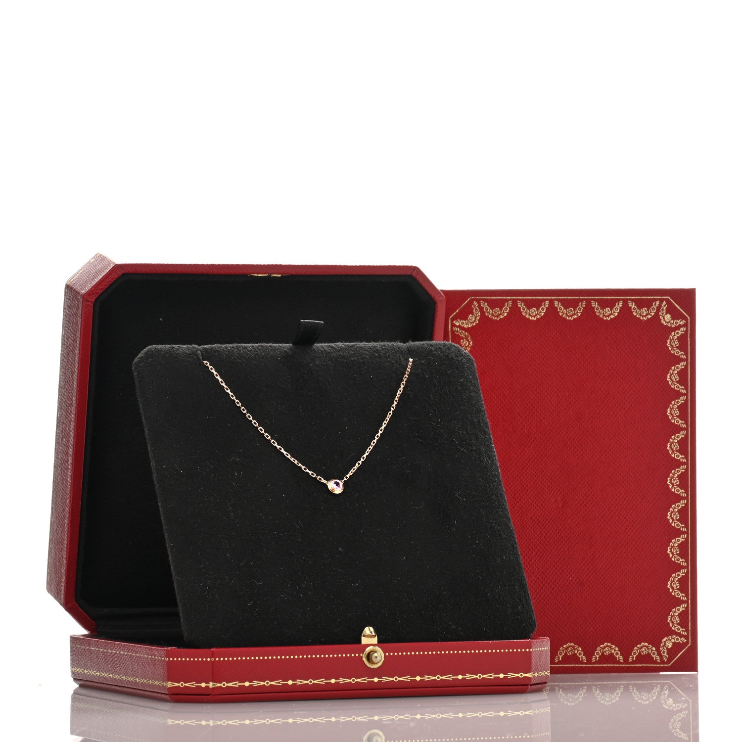 Cartier 18K Pink Gold Pink Sapphire D'Amour Pendant Necklace 4 of 4