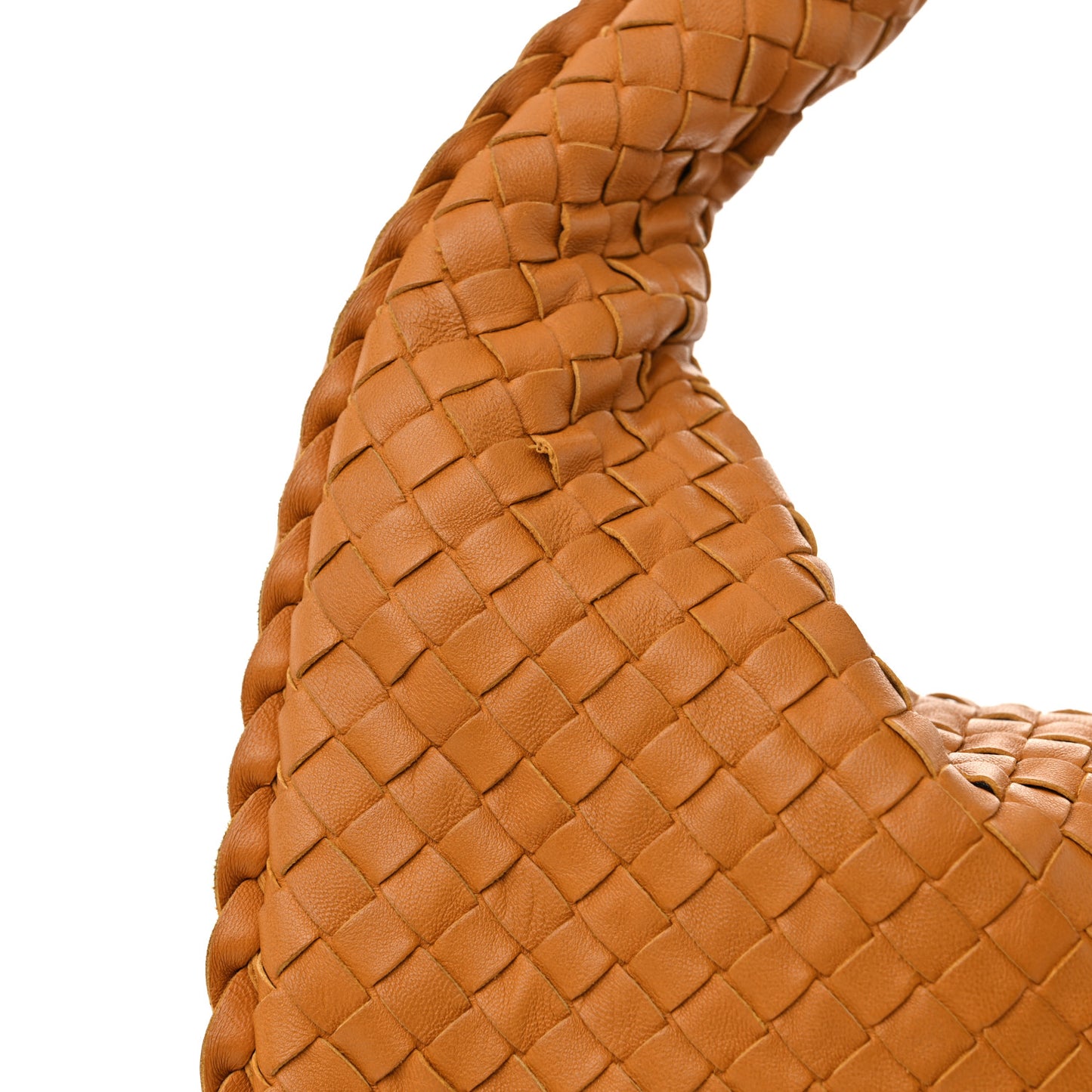 Nappa Intrecciato Medium Veneta Hobo Orange