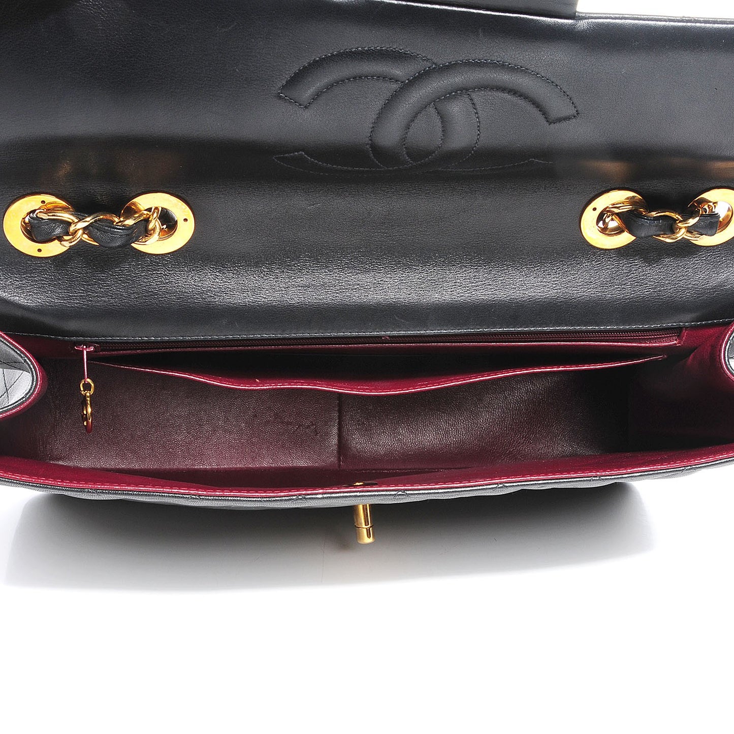 Lambskin XL Jumbo Flap Black