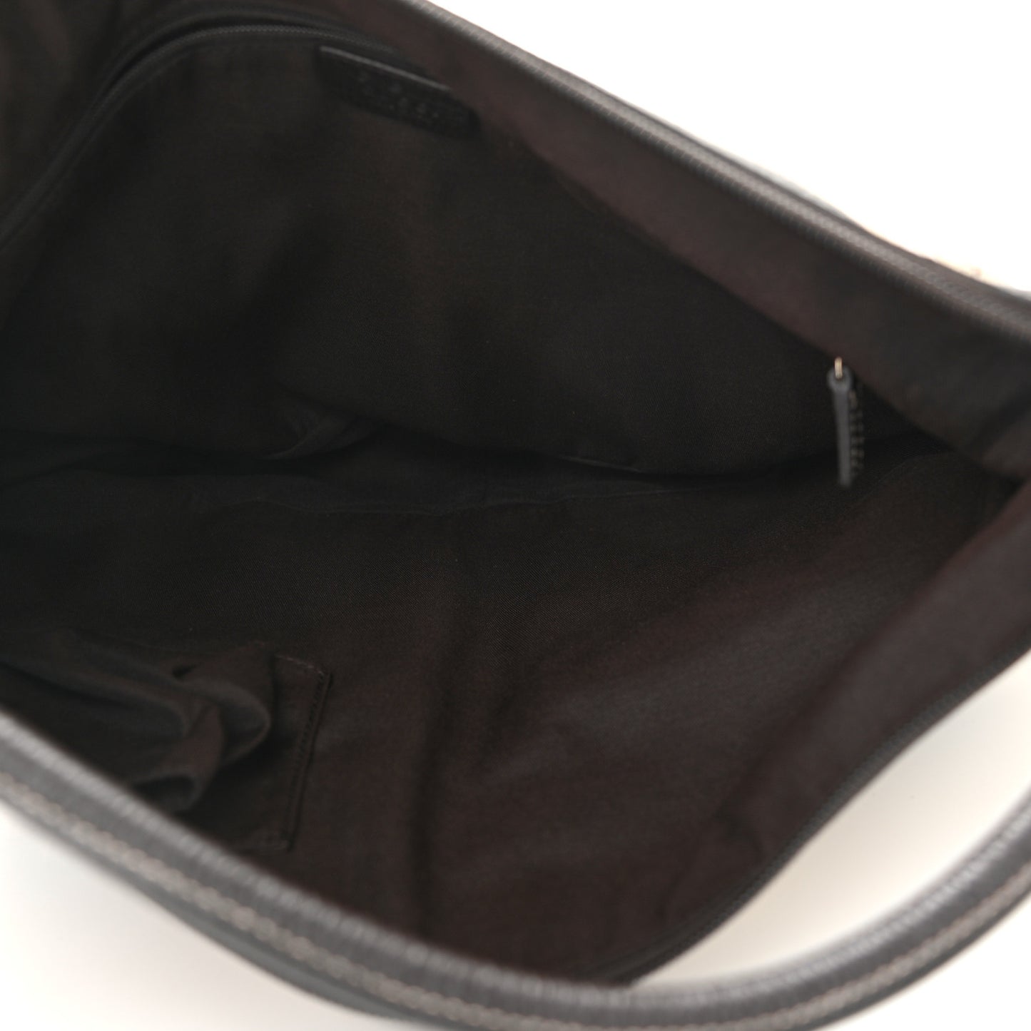 Crystal Monogram Medium Abbey Pocket Hobo Tote Dark Brown