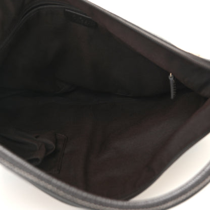 Gucci Crystal Monogram Medium Abbey Pocket Hobo Tote Dark Brown 5 of 10